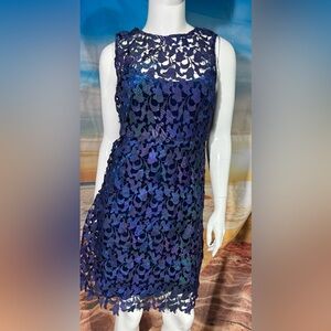 T Tahari Lace Overlay Dress